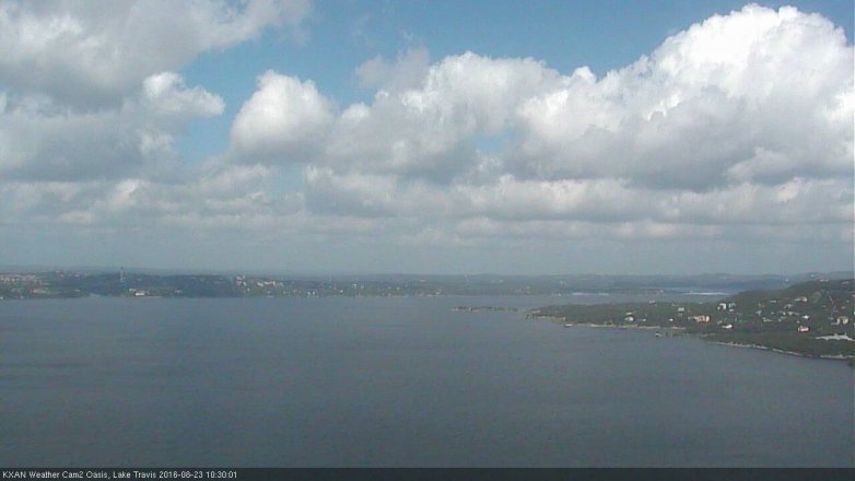 Lake Travis webcam, August 23, 2016 10:00 AM CT