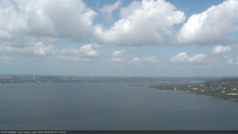 Lake Travis webcam, August 23, 2016 10:30 AM CT