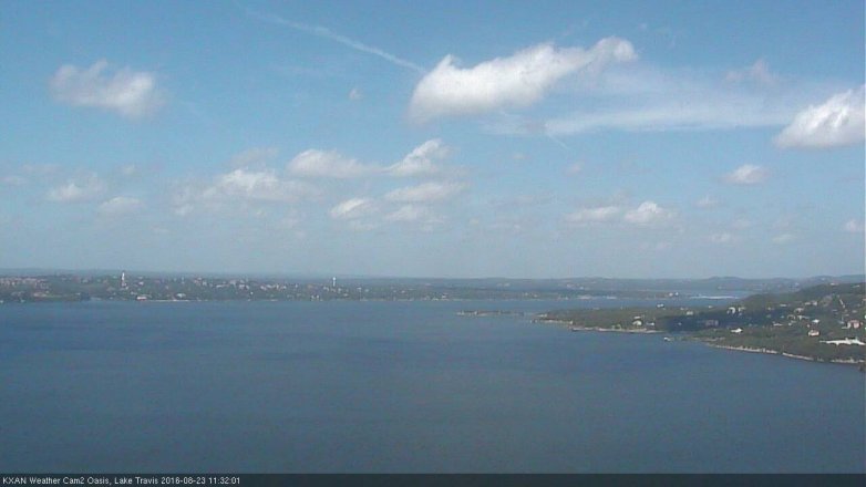 Lake Travis webcam, August 23, 2016 10:35 AM CT