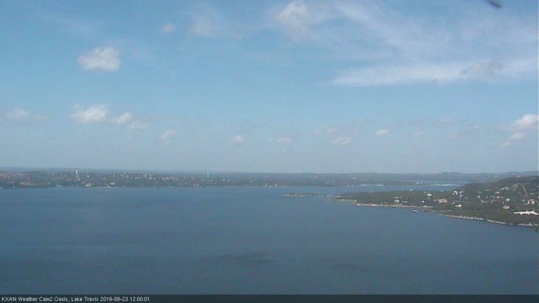 Lake Travis webcam, August 23, 2016 11:10 AM CT