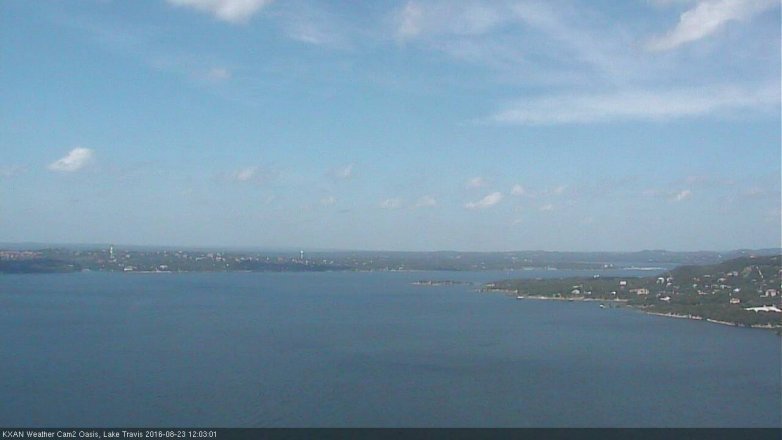 Lake Travis webcam, August 23, 2016 11:15 AM CT