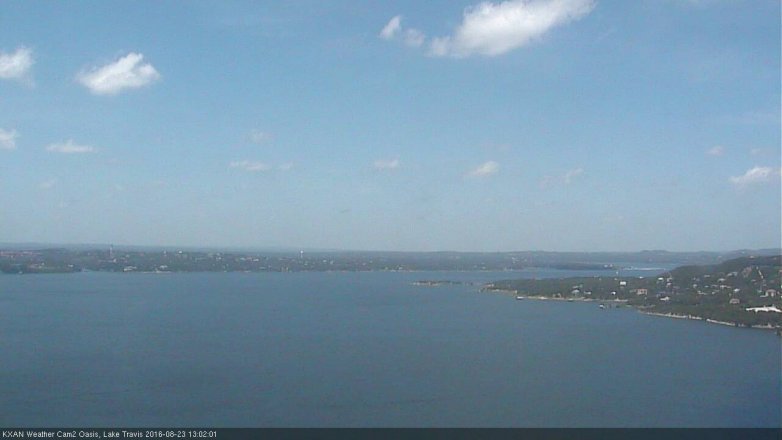 Lake Travis webcam, August 23, 2016 12:15 PM CT