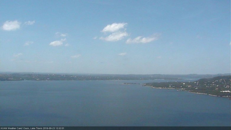 Lake Travis webcam, August 23, 2016 12:40 PM CT