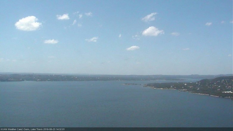 Lake Travis webcam, August 23, 2016 1:50 PM CT