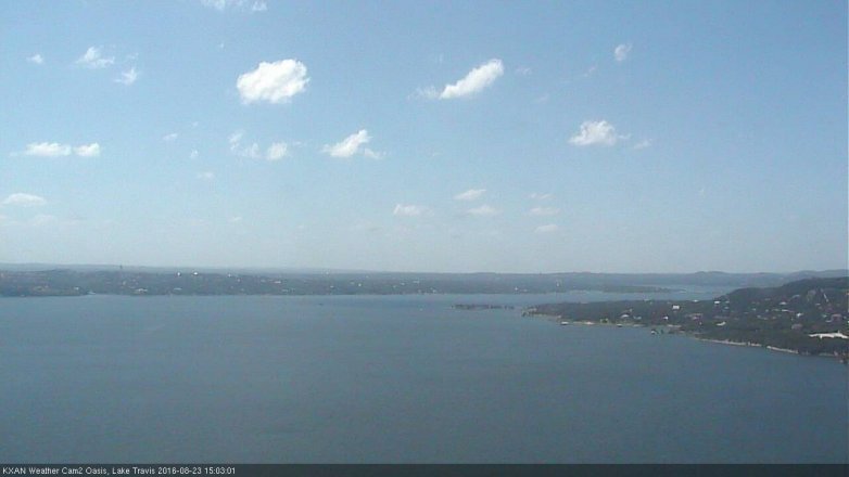 Lake Travis webcam, August 23, 2016 2:15 PM CT