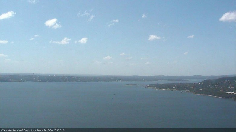 Lake Travis webcam, August 23, 2016 2:25 PM CT