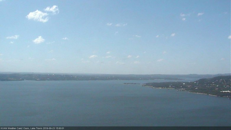 Lake Travis webcam, August 23, 2016 2:30 PM CT