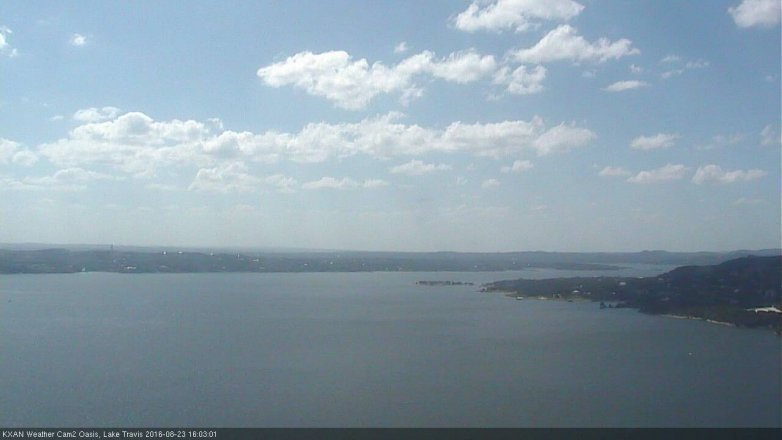 Lake Travis webcam, August 23, 2016 3:15 PM CT