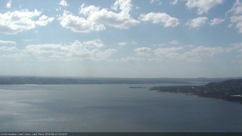 Lake Travis webcam, August 23, 2016 4:00 PM CT