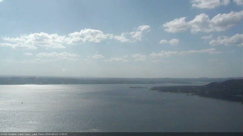 Lake Travis webcam, August 23, 2016 4:15 PM CT