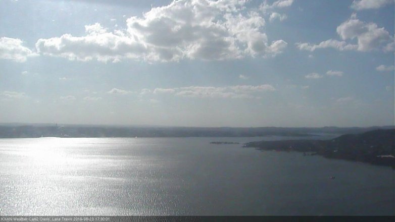 Lake Travis webcam, August 23, 2016 4:45 PM CT