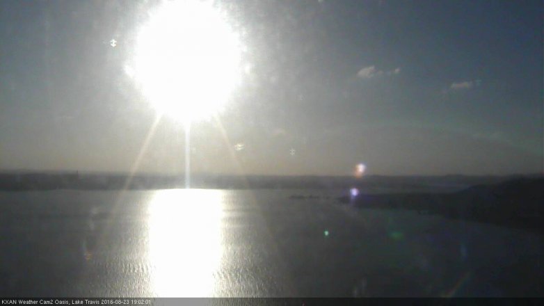 Lake Travis webcam, August 23, 2016 6:30 PM CT