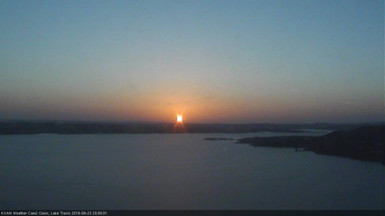 Lake Travis webcam, August 23, 2016 7:05 PM CT