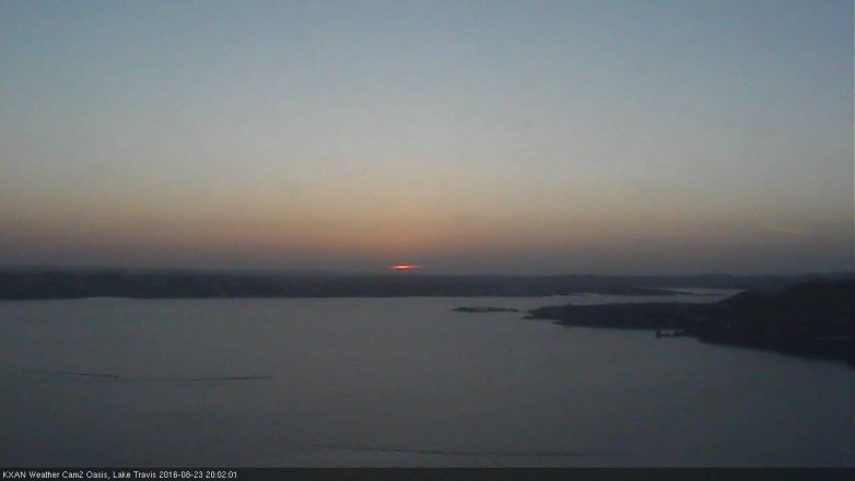 Lake Travis webcam, August 23, 2016 7:15 PM CT