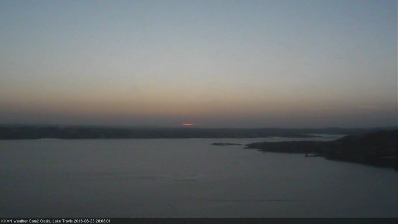 Lake Travis webcam, August 23, 2016 7:30 PM CT