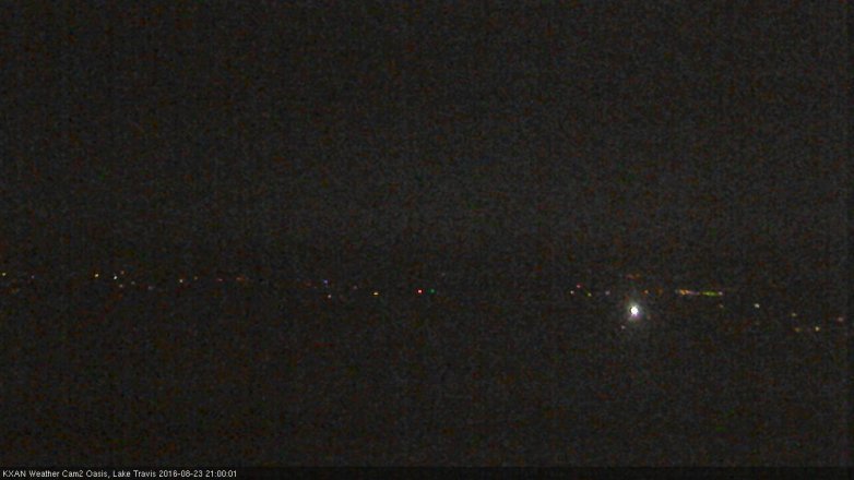 Lake Travis webcam, August 23, 2016 8:30 PM CT