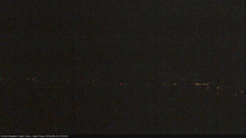Lake Travis webcam, August 23, 2016 9:25 PM CT