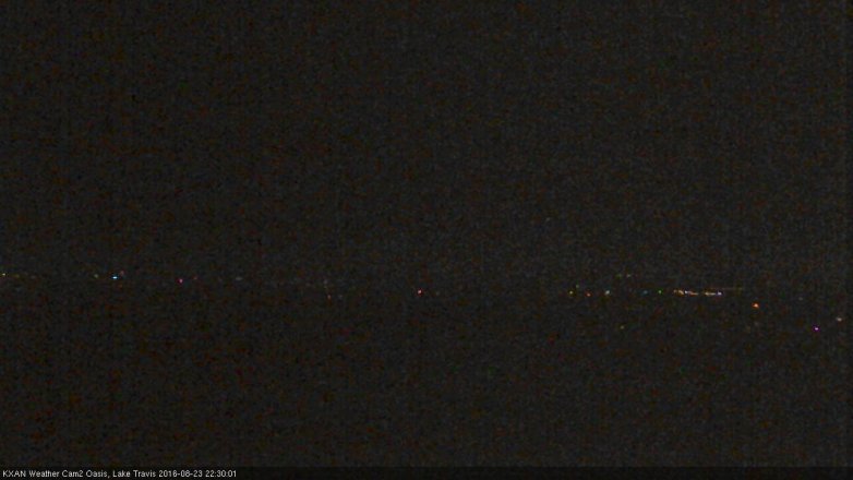 Lake Travis webcam, August 23, 2016 9:55 PM CT