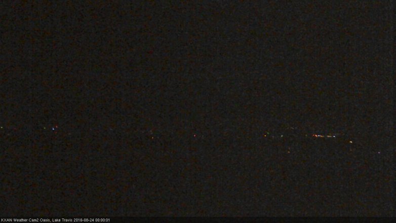 Lake Travis webcam, August 23, 2016 11:25 PM CT