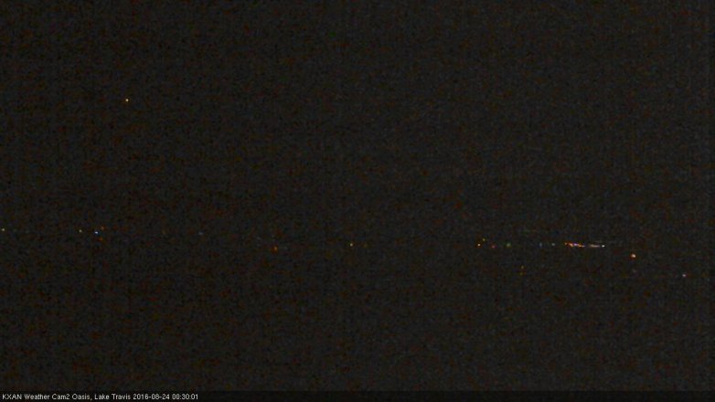 Lake Travis webcam, August 23, 2016 11:35 PM CT