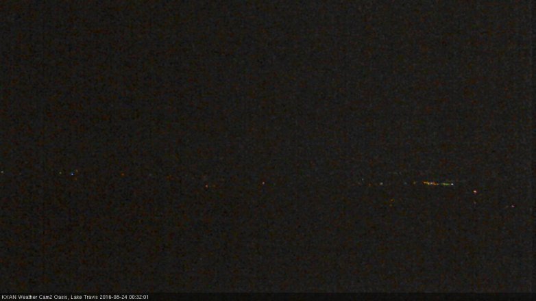 Lake Travis webcam, August 23, 2016 11:40 PM CT