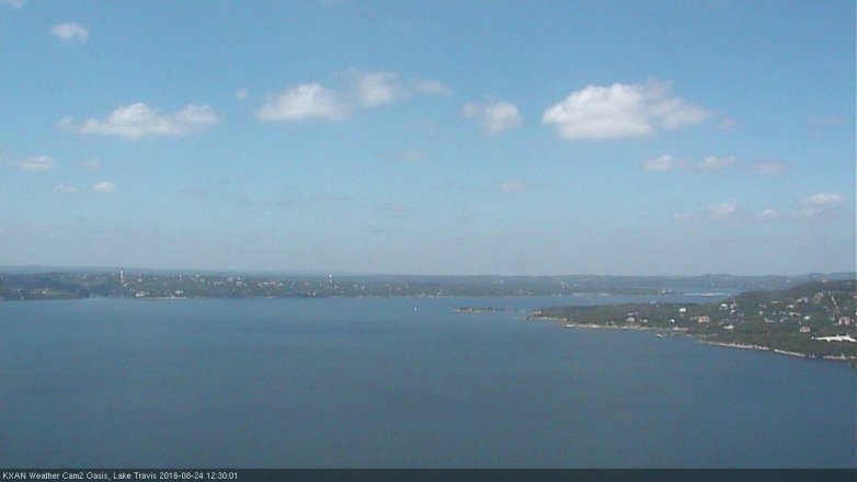Lake Travis webcam, August 24, 2016 11:40 AM CT