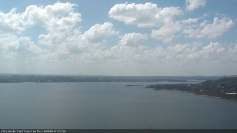 Lake Travis webcam, August 24, 2016 2:40 PM CT