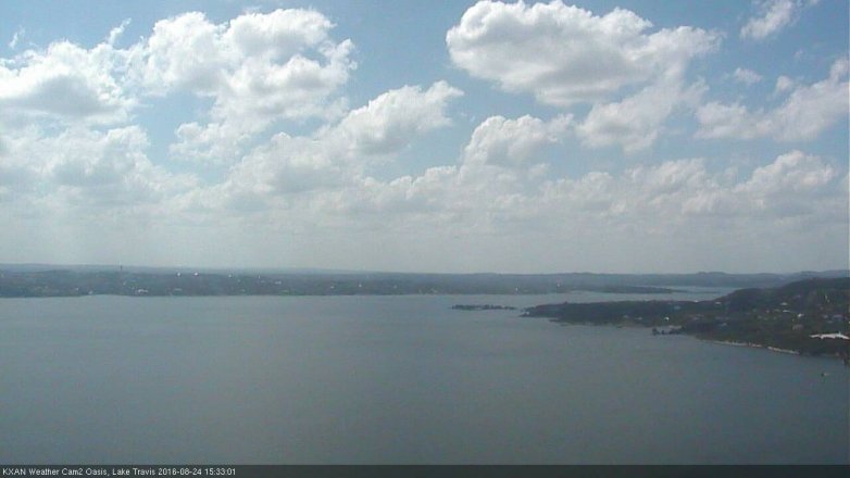 Lake Travis webcam, August 24, 2016 2:45 PM CT