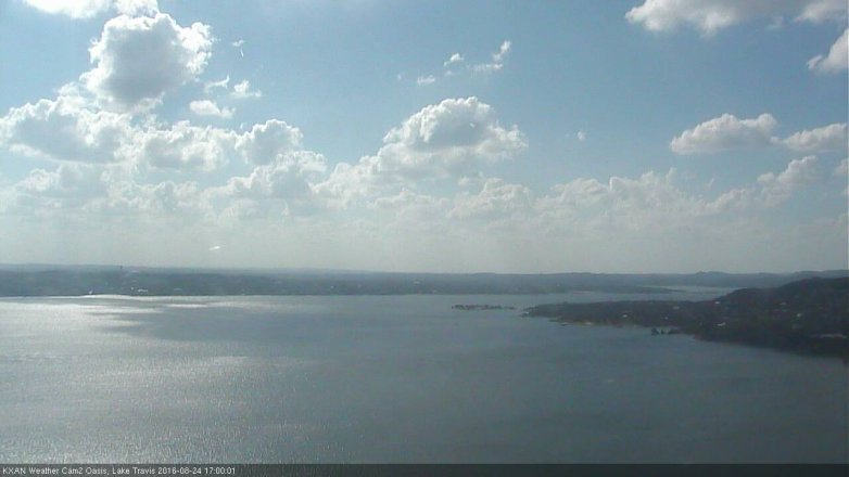 Lake Travis webcam, August 24, 2016 4:20 PM CT
