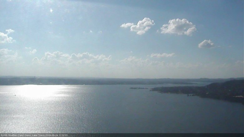 Lake Travis webcam, August 24, 2016 4:50 PM CT