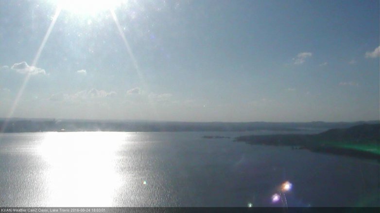 Lake Travis webcam, August 24, 2016 5:30 PM CT