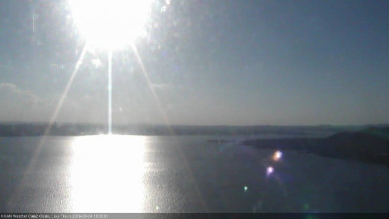 Lake Travis webcam, August 24, 2016 5:50 PM CT