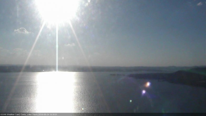 Lake Travis webcam, August 24, 2016 5:55 PM CT