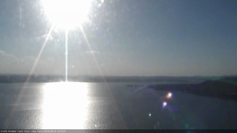 Lake Travis webcam, August 24, 2016 6:00 PM CT
