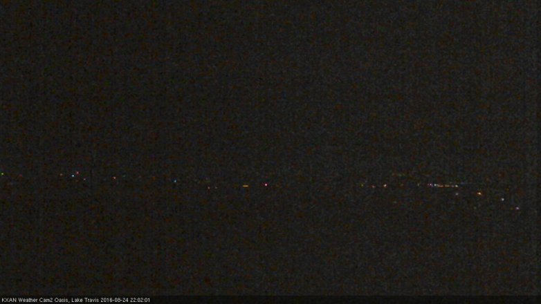 Lake Travis webcam, August 24, 2016 9:15 PM CT