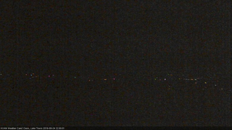 Lake Travis webcam, August 24, 2016 9:20 PM CT