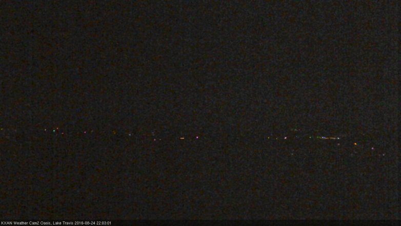 Lake Travis webcam, August 24, 2016 9:30 PM CT
