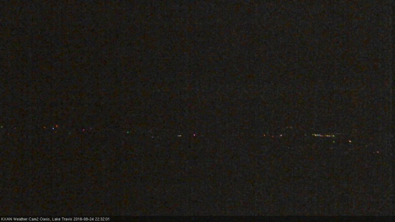 Lake Travis webcam, August 24, 2016 9:50 PM CT