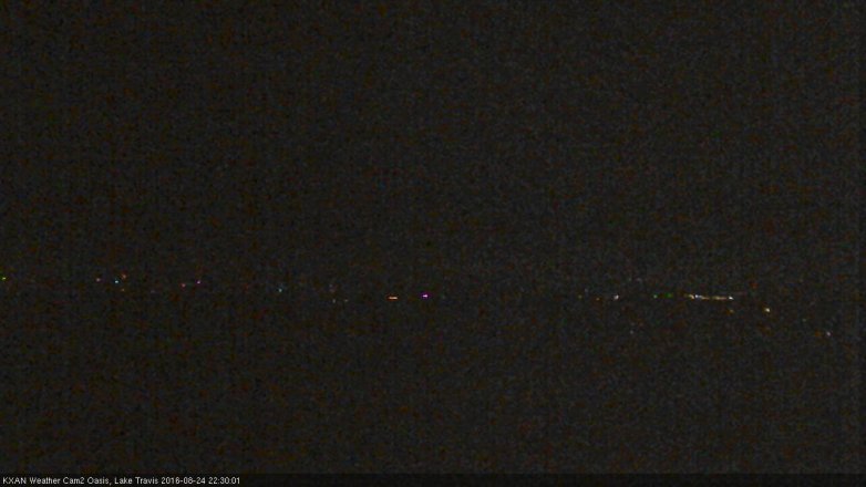 Lake Travis webcam, August 24, 2016 10:00 PM CT