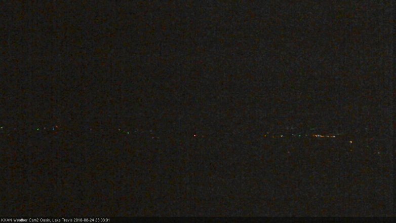 Lake Travis webcam, August 24, 2016 10:15 PM CT