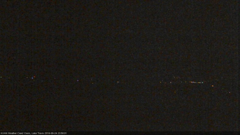 Lake Travis webcam, August 24, 2016 11:20 PM CT