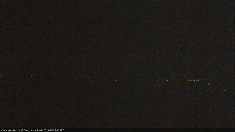 Lake Travis webcam, August 24, 2016 11:25 PM CT