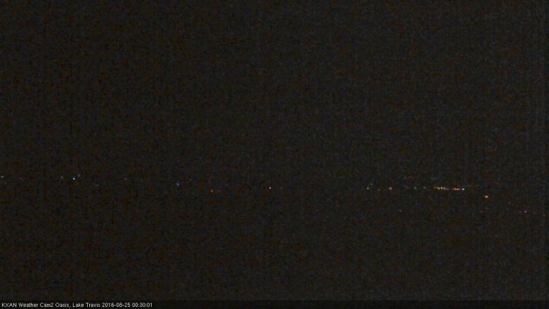Lake Travis webcam, August 24, 2016 11:40 PM CT