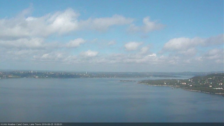 Lake Travis webcam, August 25, 2016 9:25 AM CT