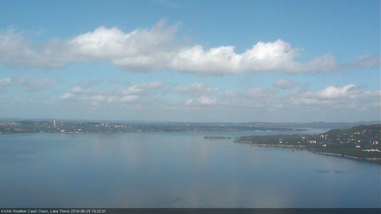 Lake Travis webcam, August 25, 2016 9:50 AM CT