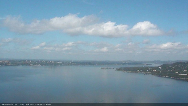 Lake Travis webcam, August 25, 2016 9:55 AM CT