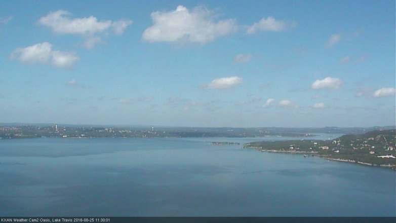 Lake Travis webcam, August 25, 2016 10:45 AM CT