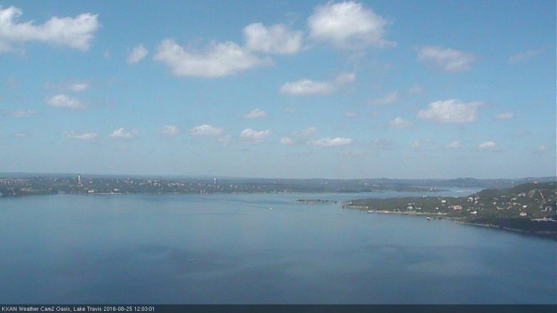 Lake Travis webcam, August 25, 2016 11:10 AM CT