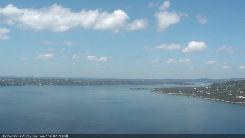Lake Travis webcam, August 25, 2016 11:50 AM CT