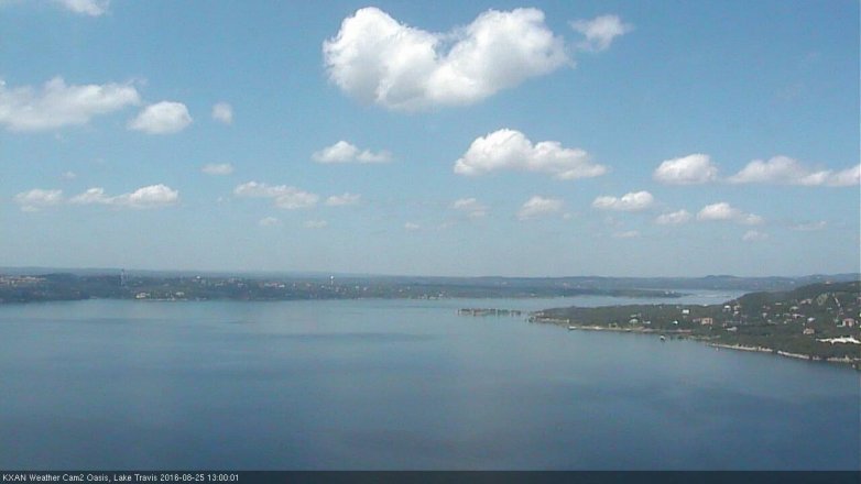 Lake Travis webcam, August 25, 2016 12:05 PM CT